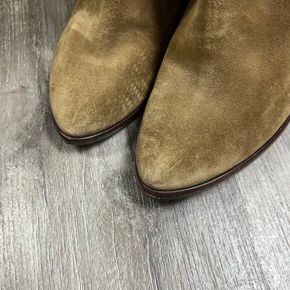 Frye Cece Tassel Lace Wedge Stack Heel Ankle Boots Brown Women’s Size 8.5 - Picture 6 of 11